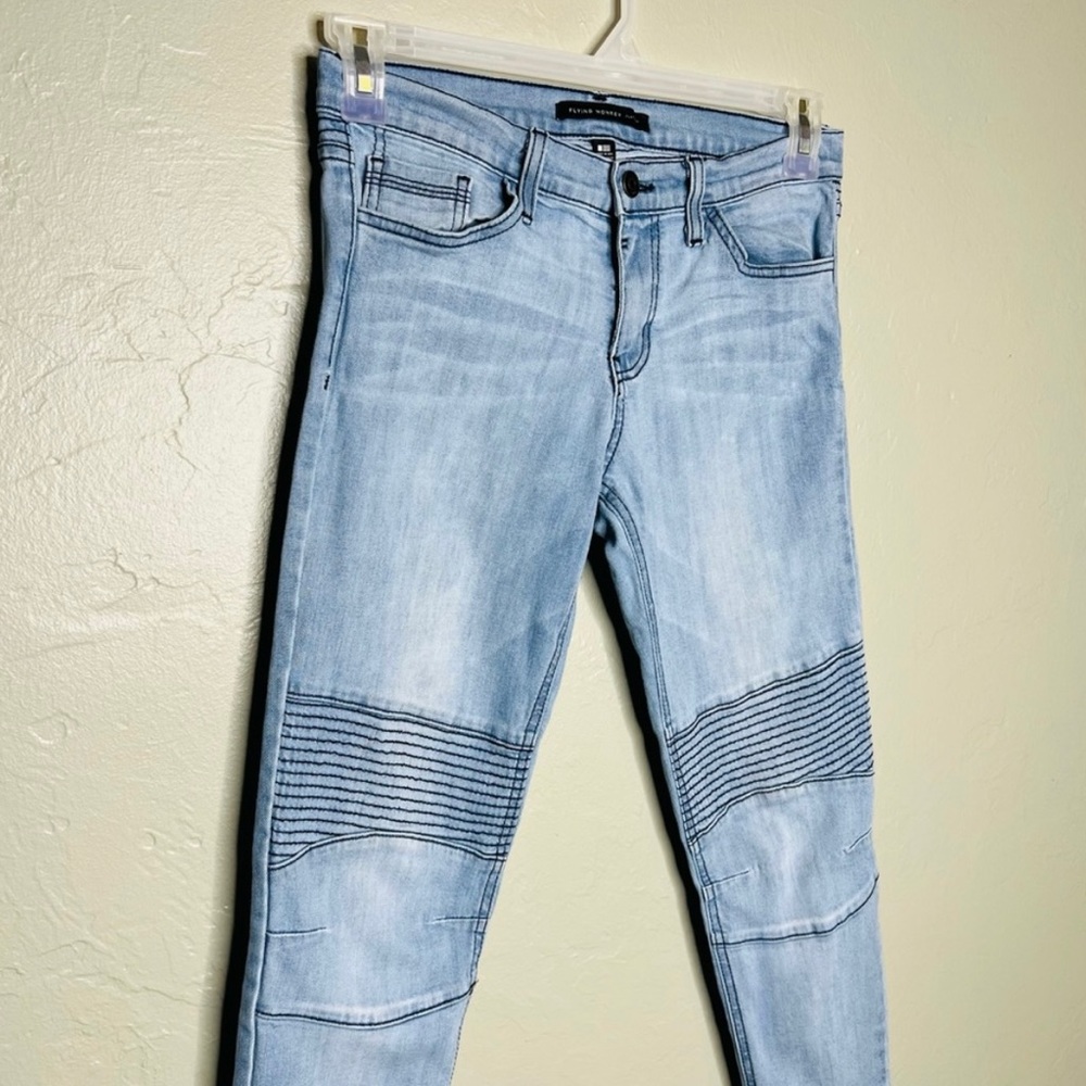 Flying Monkey Platinum Moto Skinny Jeans